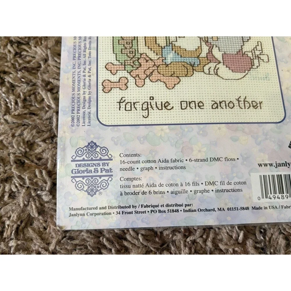 Precious Moments Forgive One Another Counted Cross Stitch Kit 5x7 #131-95 16ct